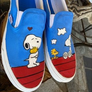 Vans shoes snoopy recently painted